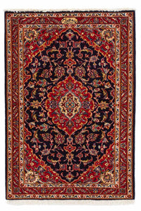 Tapis persan - Keshan - 118 x 77 cm - bleu foncé