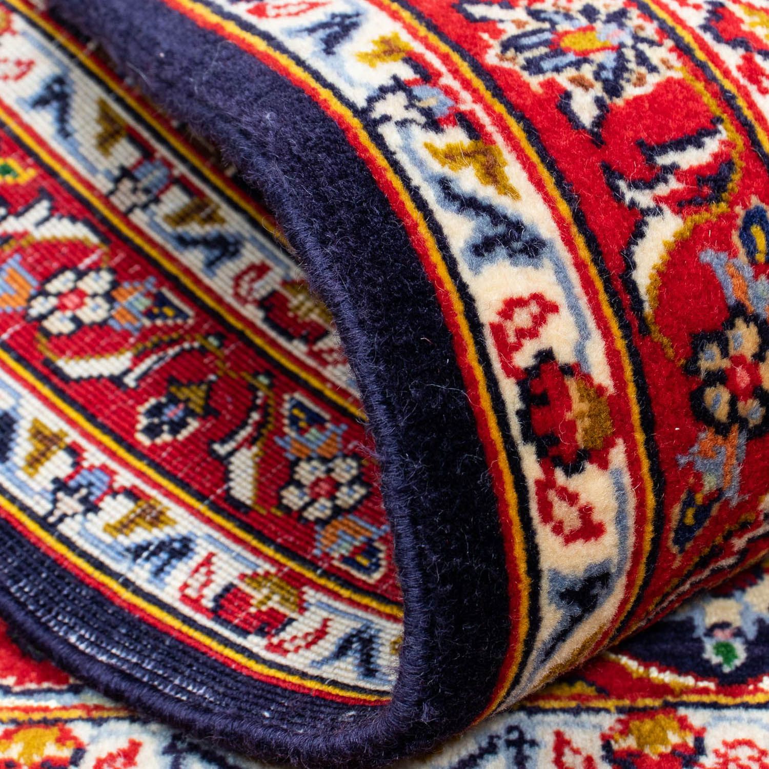Tapis persan - Keshan - 121 x 79 cm - bleu foncé