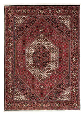 Tapis persan - Bidjar - 238 x 175 cm - rouge foncé