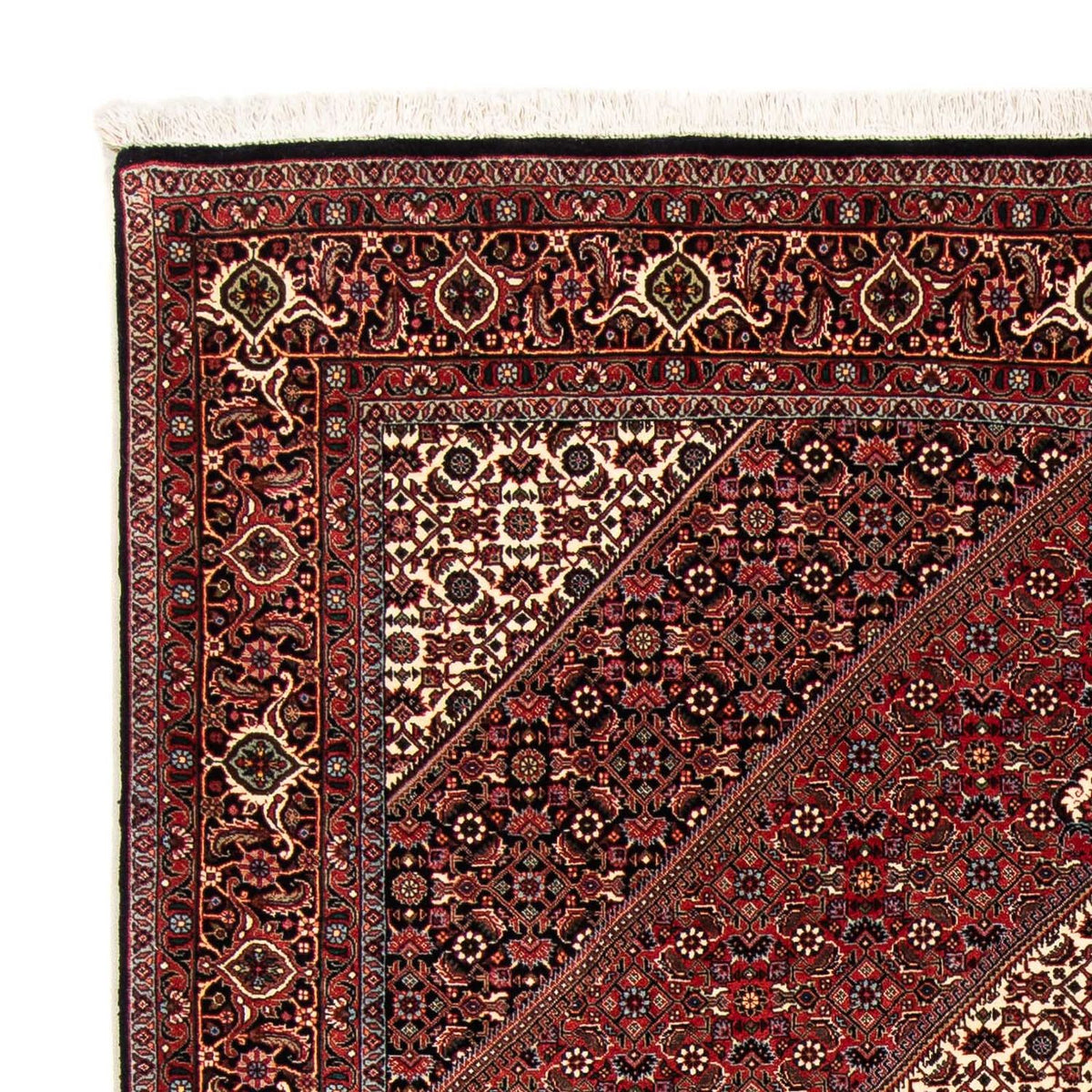 Tapis persan - Bidjar - 238 x 175 cm - rouge foncé