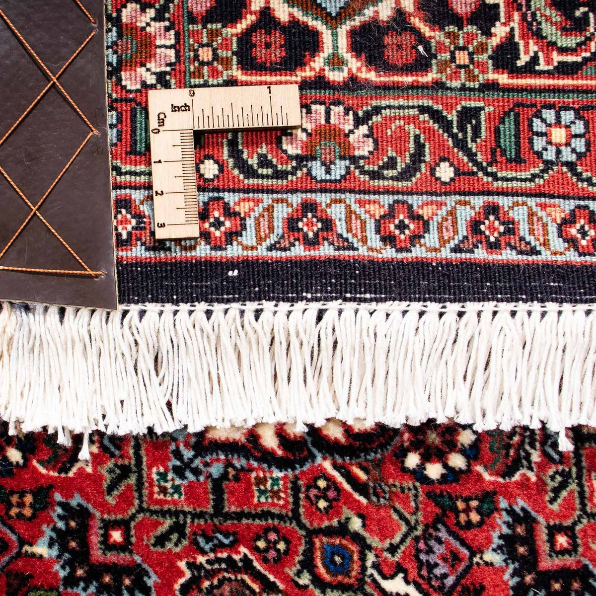 Tapis persan - Bidjar - 238 x 175 cm - rouge foncé