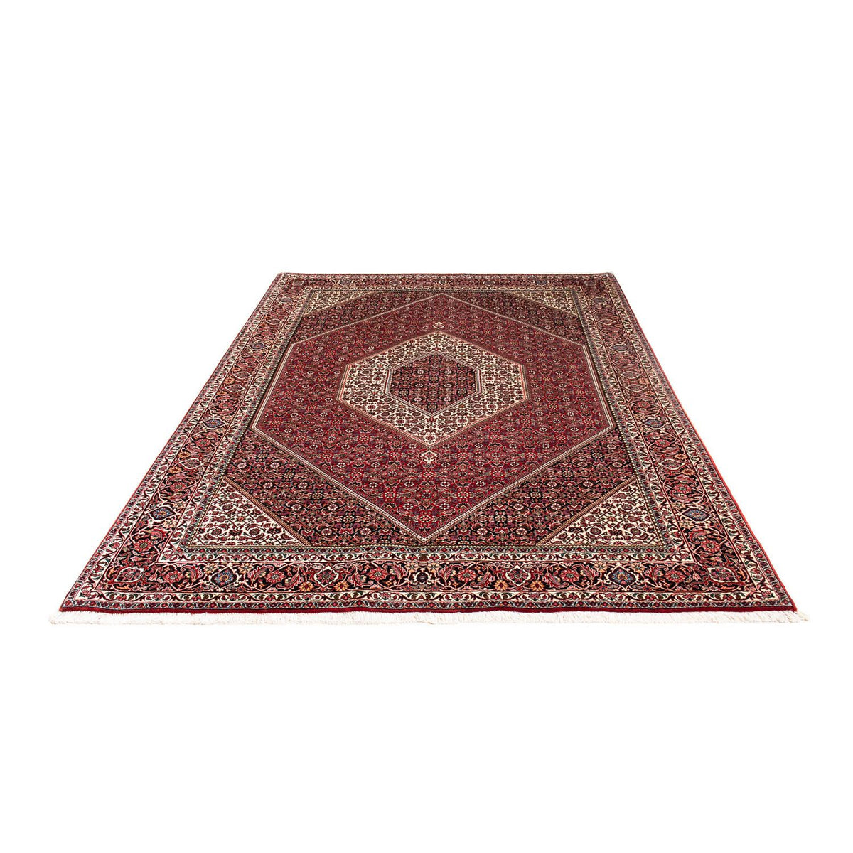 Tapis persan - Bidjar - 246 x 170 cm - rouge foncé
