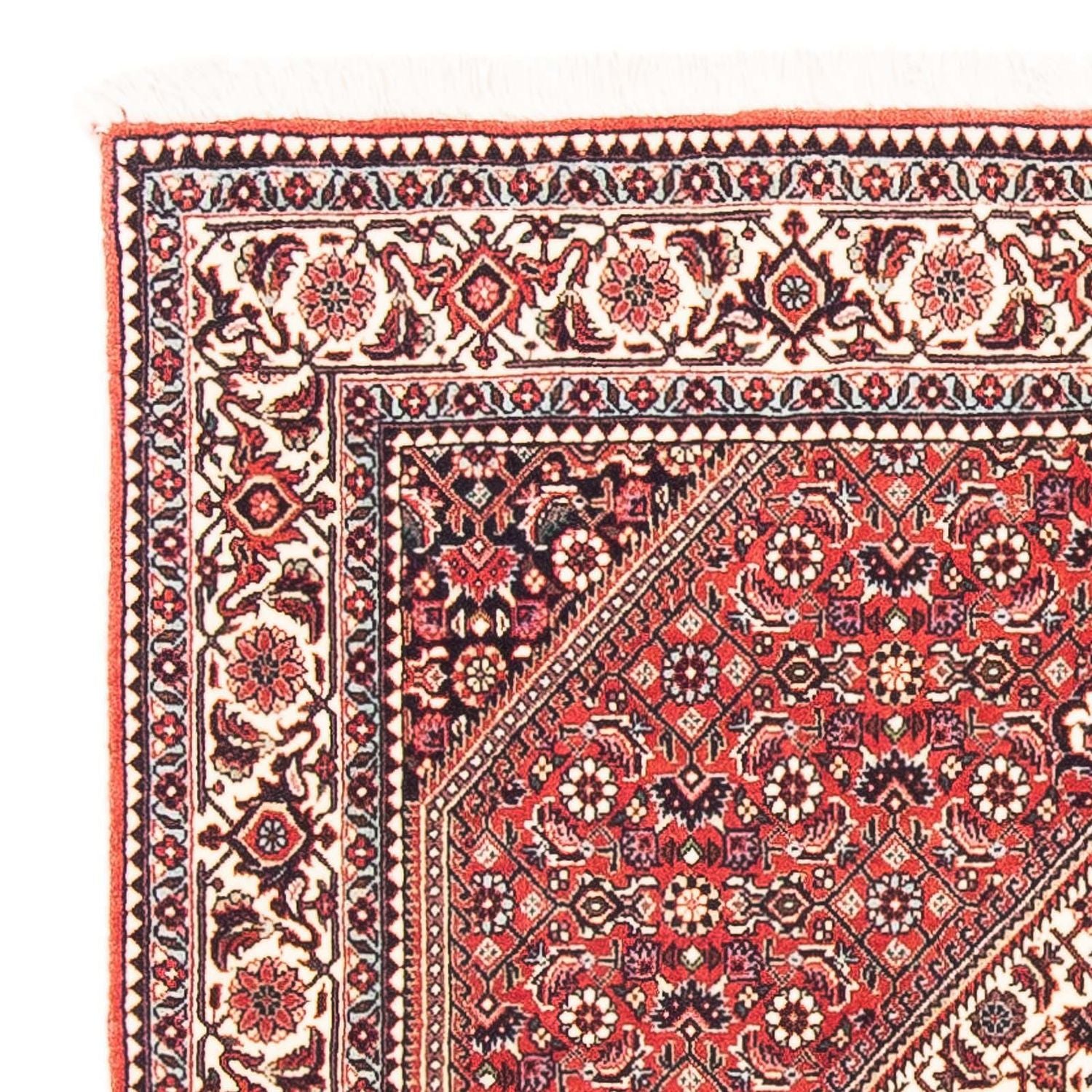 Tapis persan - Bidjar carré  - 112 x 100 cm - rouge
