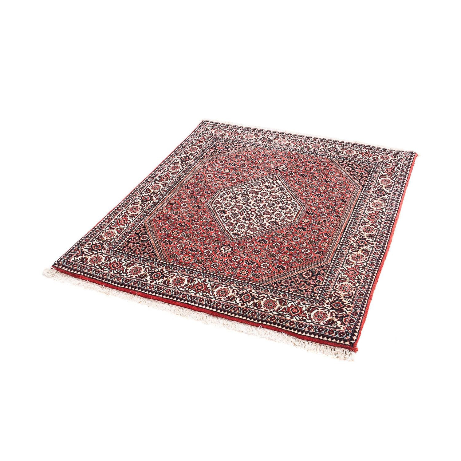 Tapis persan - Bidjar carré  - 112 x 100 cm - rouge