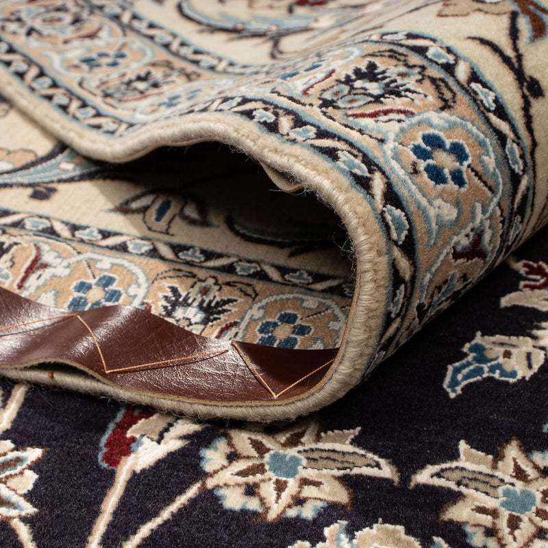 Tapis persan - Nain - Premium - 309 x 200 cm - bleu foncé