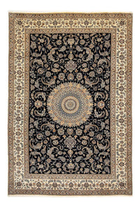 Tapis persan - Nain - Premium - 290 x 195 cm - bleu foncé