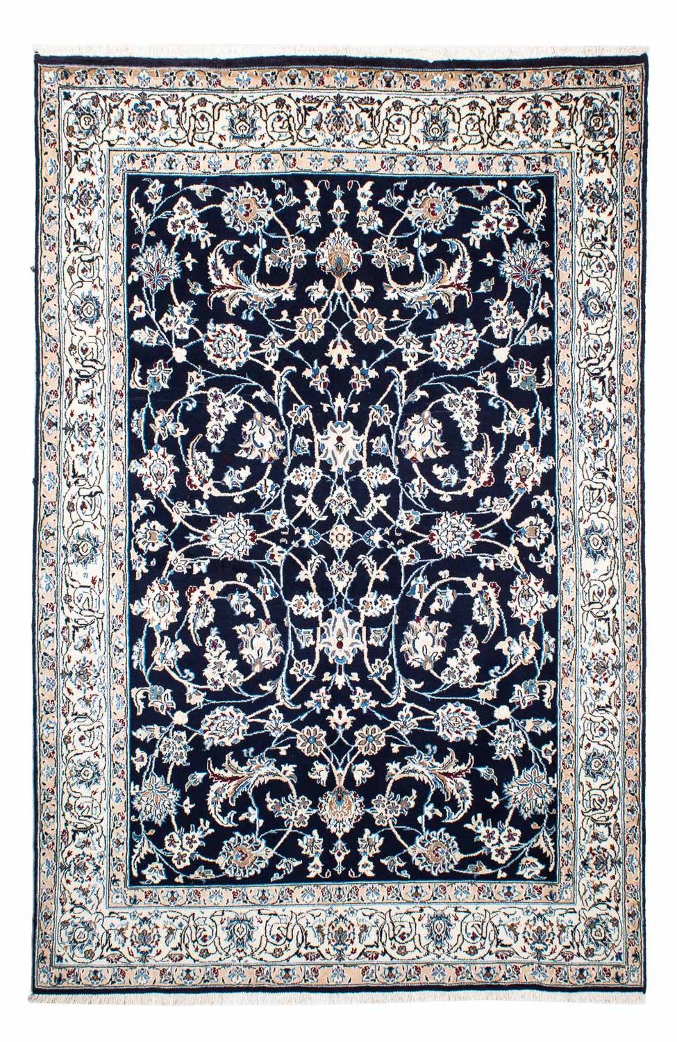 Tapis persan - Nain - Royal - 228 x 155 cm - bleu foncé