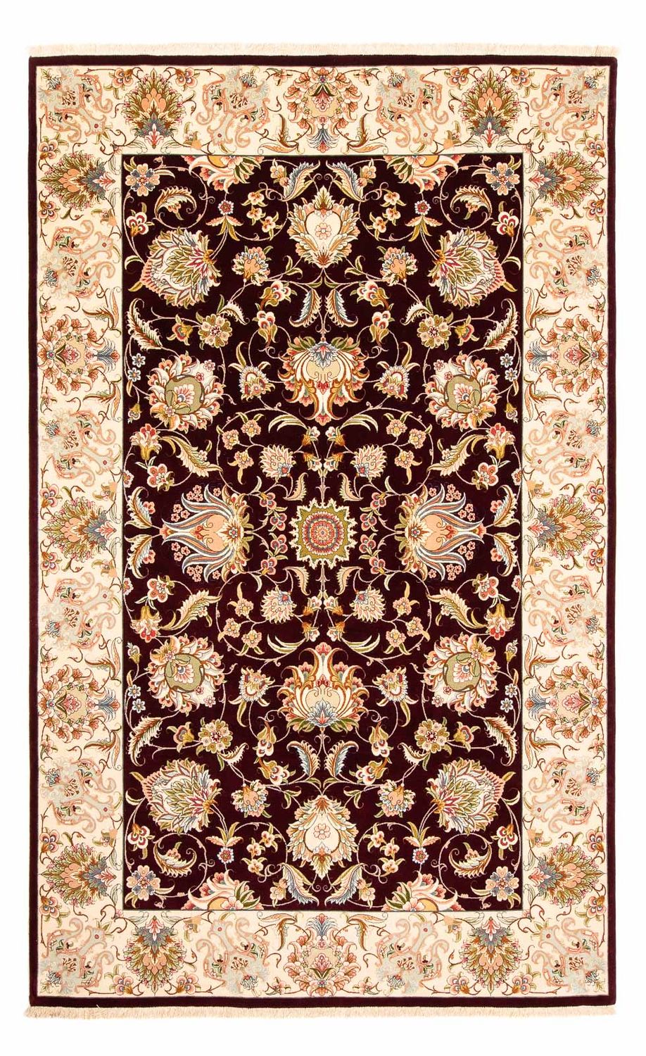 Tapis persan - Tabriz - Royal - 314 x 203 cm - rouge foncé