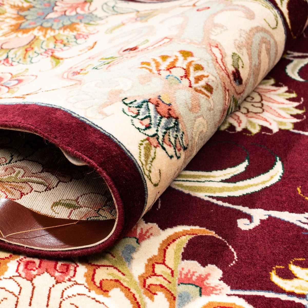 Tapis persan - Tabriz - Royal - 314 x 203 cm - rouge foncé