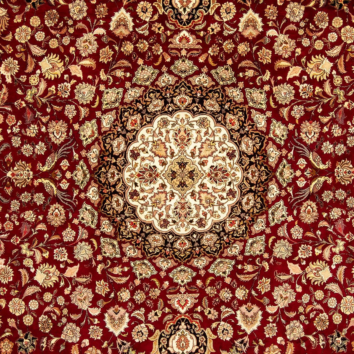Tapis persan - Tabriz - Royal - 364 x 247 cm - rouge foncé