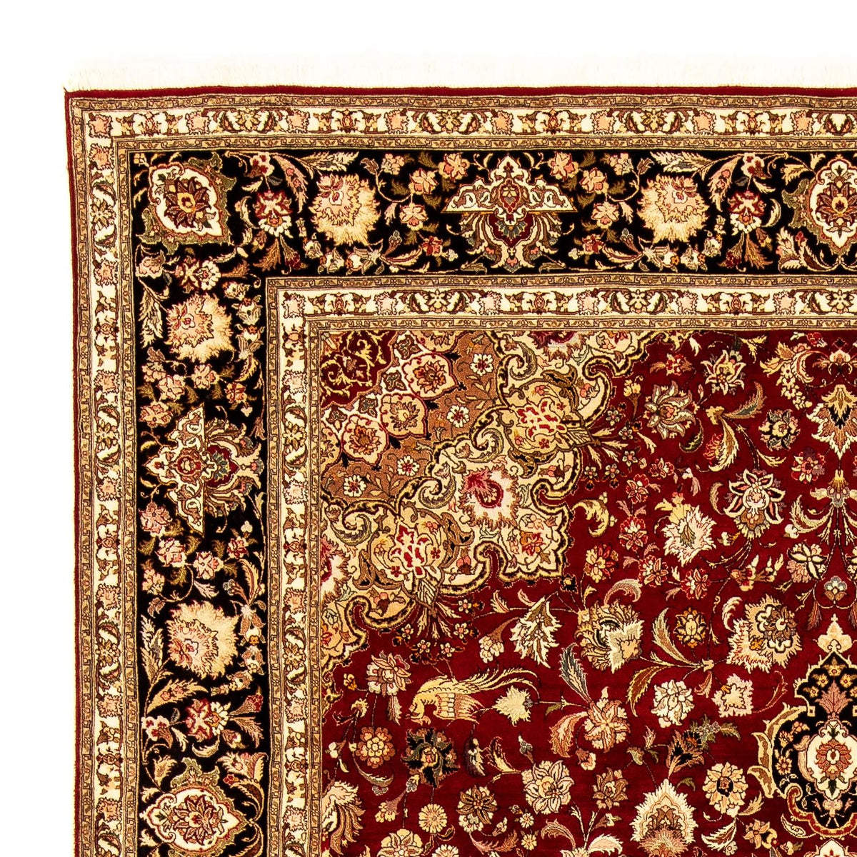 Tapis persan - Tabriz - Royal - 364 x 247 cm - rouge foncé