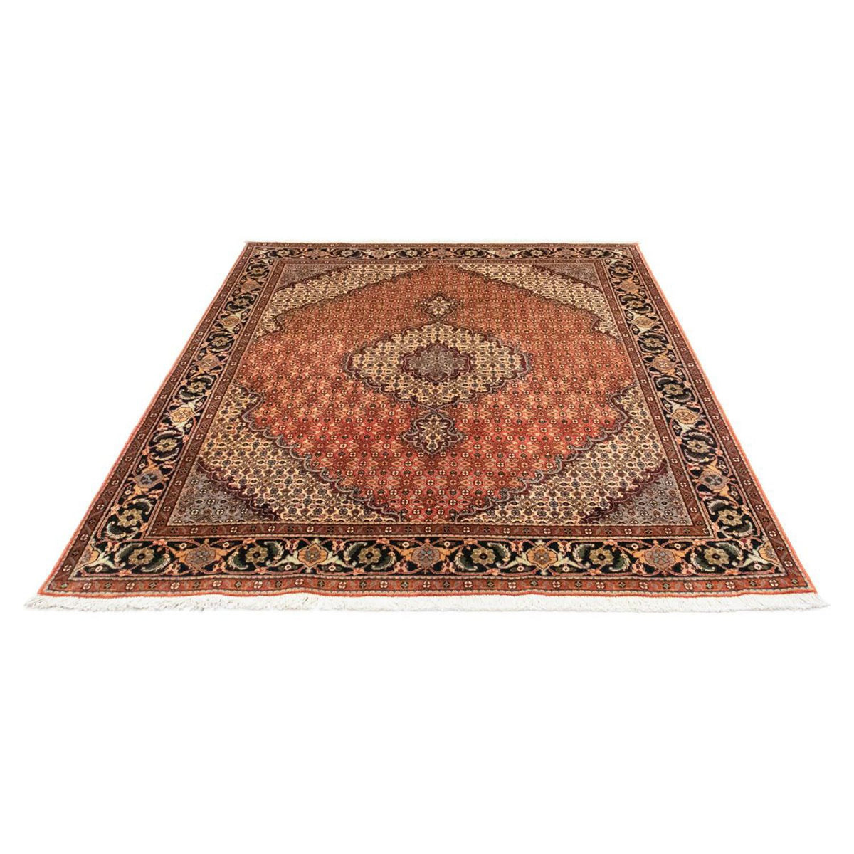 Tapis persan - Tabriz - Royal - 196 x 153 cm - rouille