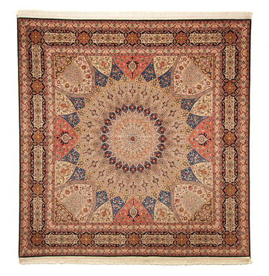 Tapis persan - Tabriz - Royal carré  - 256 x 253 cm - multicolore