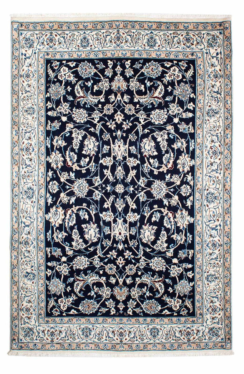 Tapis persan - Nain - Royal - 231 x 155 cm - bleu foncé