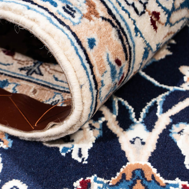 Tapis persan - Nain - Royal - 231 x 155 cm - bleu foncé