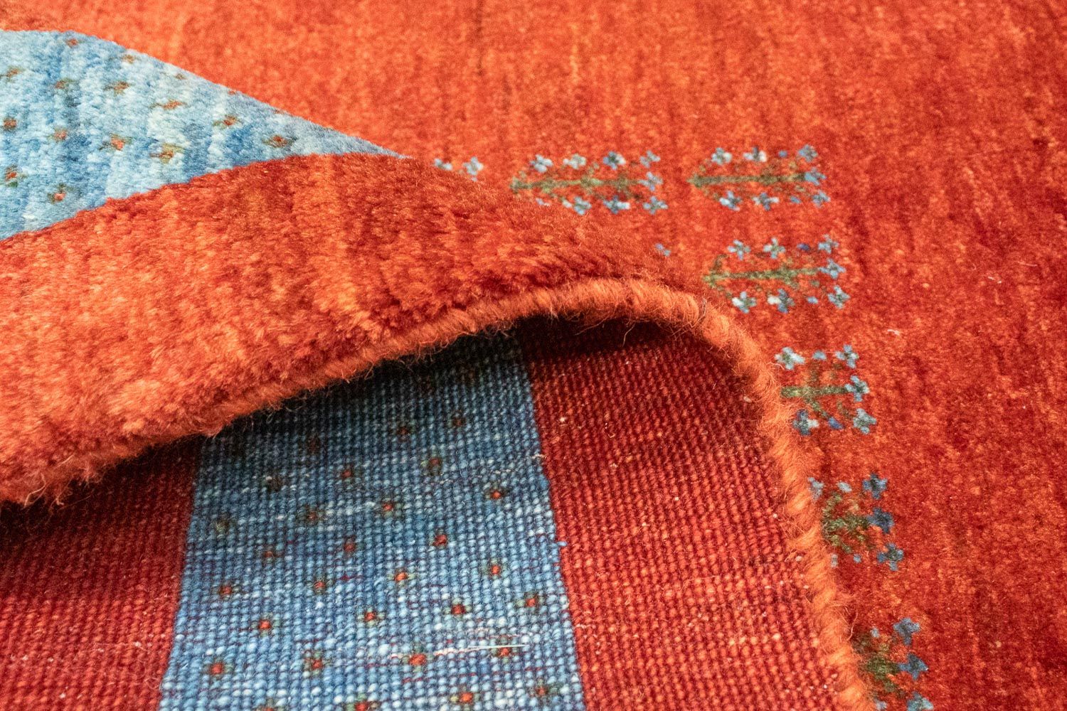 Tapis de couloir Tapis Gabbeh - Loribaft Persan - 174 x 88 cm - rouge