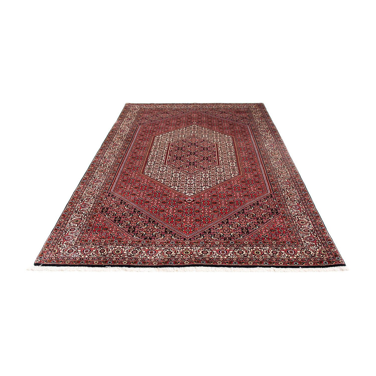 Tapis persan - Bidjar - 255 x 153 cm - rouge foncé