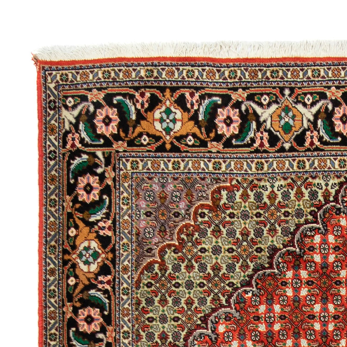 Tapis persan - Tabriz - 191 x 154 cm - rouge foncé
