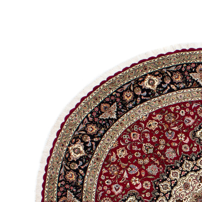 Tapis persan - Tabriz - Royal ronde  - 245 x 245 cm - rouge foncé