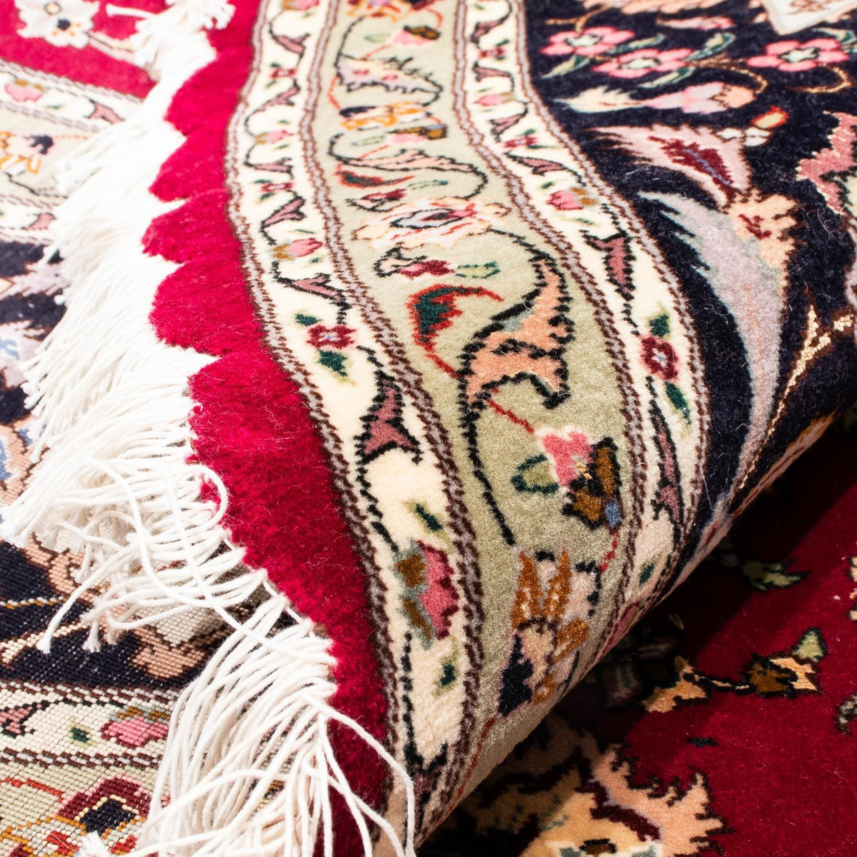 Tapis persan - Tabriz - Royal ronde  - 245 x 245 cm - rouge foncé