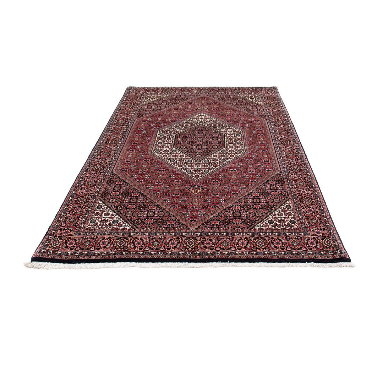 Tapis persan - Bidjar - 210 x 136 cm - rouge clair