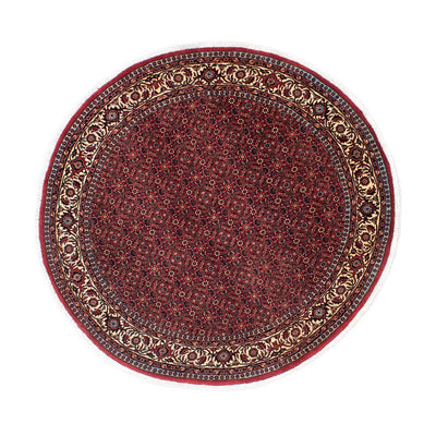 Tapis persan - Bidjar ronde  - 155 x 155 cm - rouge foncé