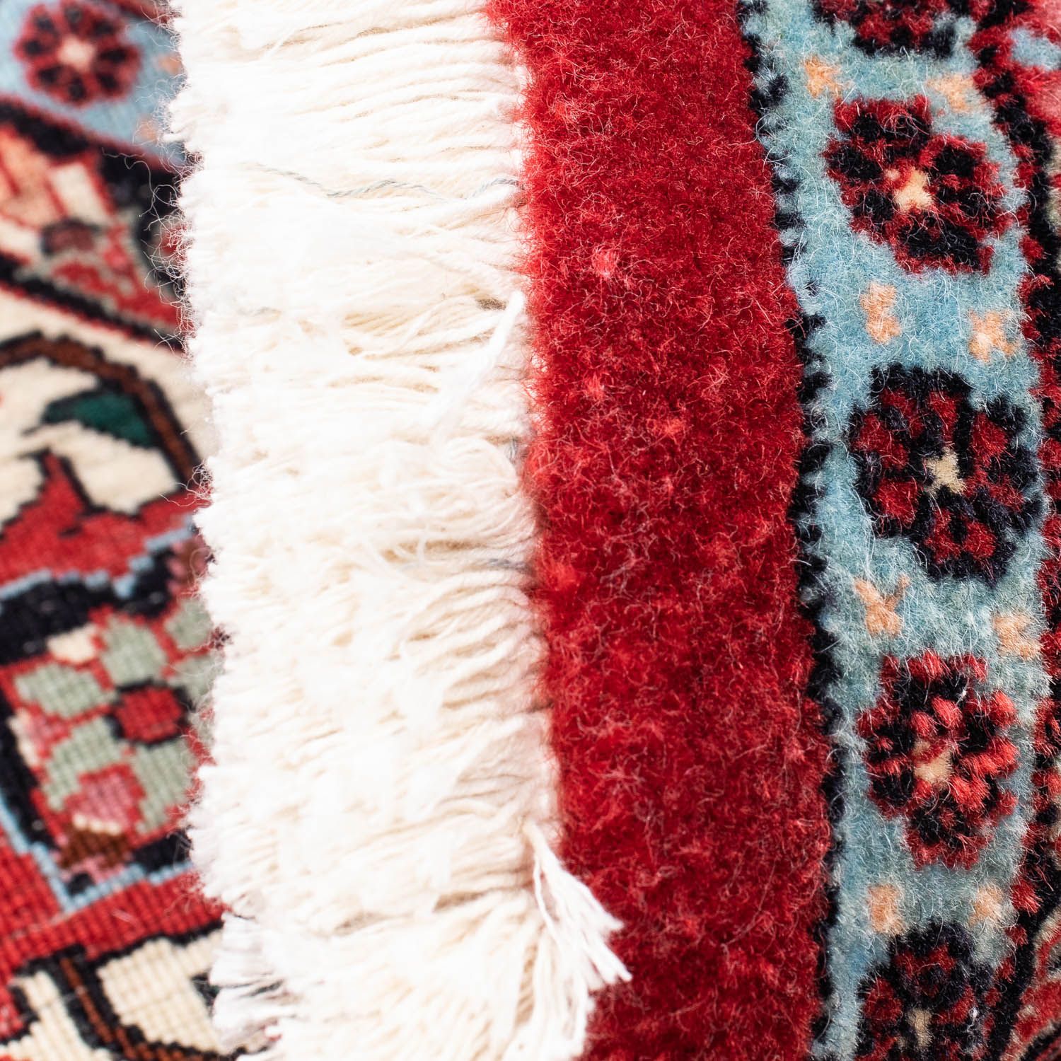 Tapis persan - Bidjar ronde  - 155 x 155 cm - rouge foncé