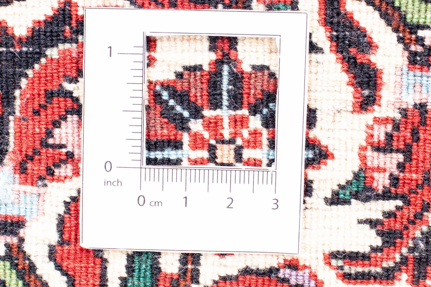 Tapis persan - Bidjar ronde  - 155 x 155 cm - rouge foncé