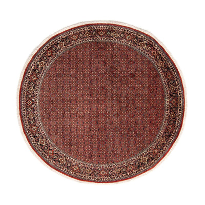 Tapis persan - Bidjar ronde  - 250 x 250 cm - rouge foncé