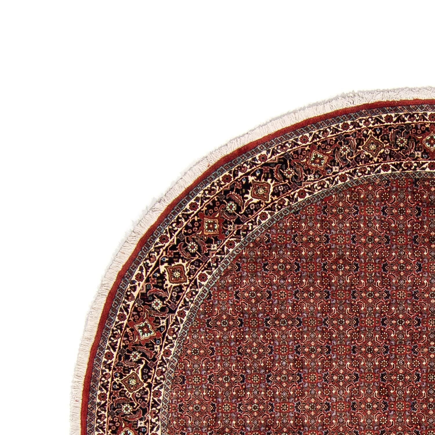 Tapis persan - Bidjar ronde  - 250 x 250 cm - rouge foncé