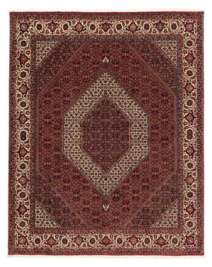 Tapis persan - Bidjar - 254 x 205 cm - rouge foncé