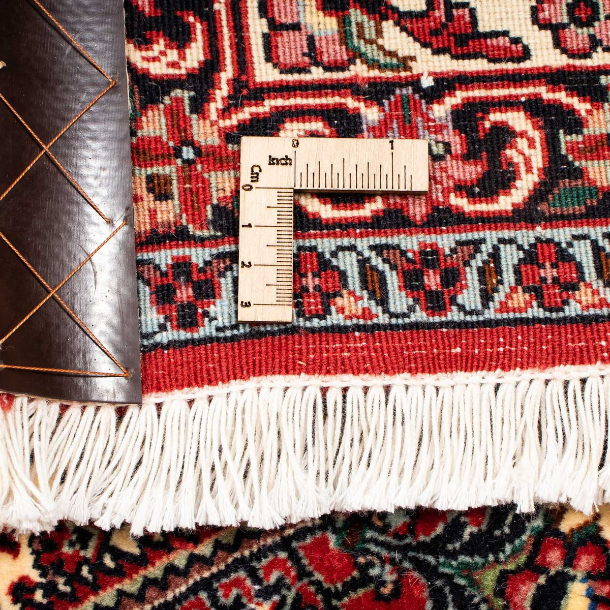 Tapis persan - Bidjar - 254 x 205 cm - rouge foncé