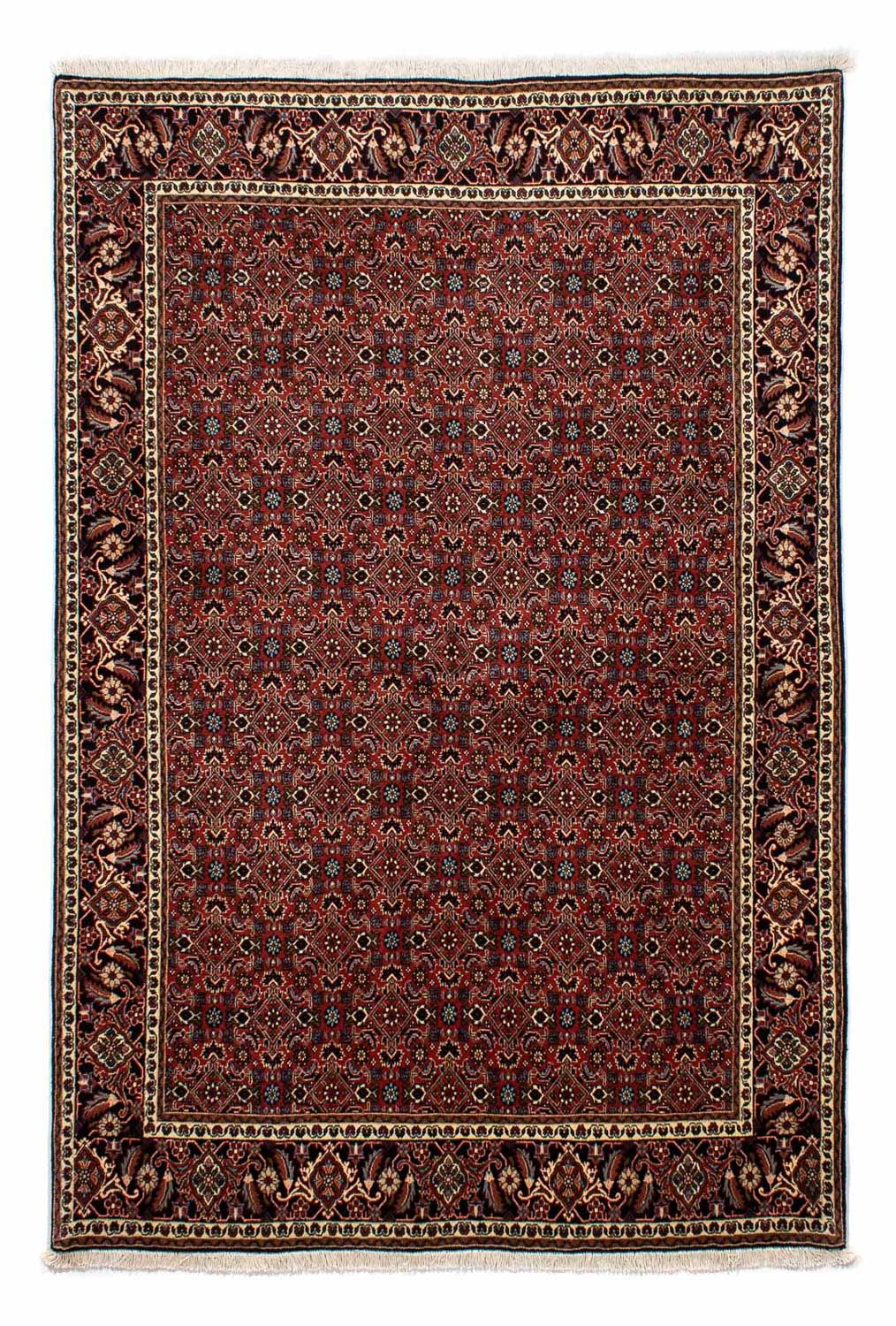 Tapis persan - Bidjar - 246 x 172 cm - rouge foncé