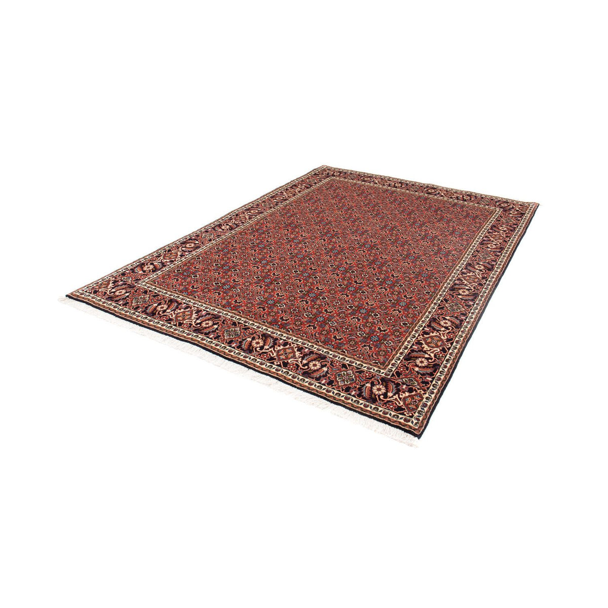 Tapis persan - Bidjar - 246 x 172 cm - rouge foncé