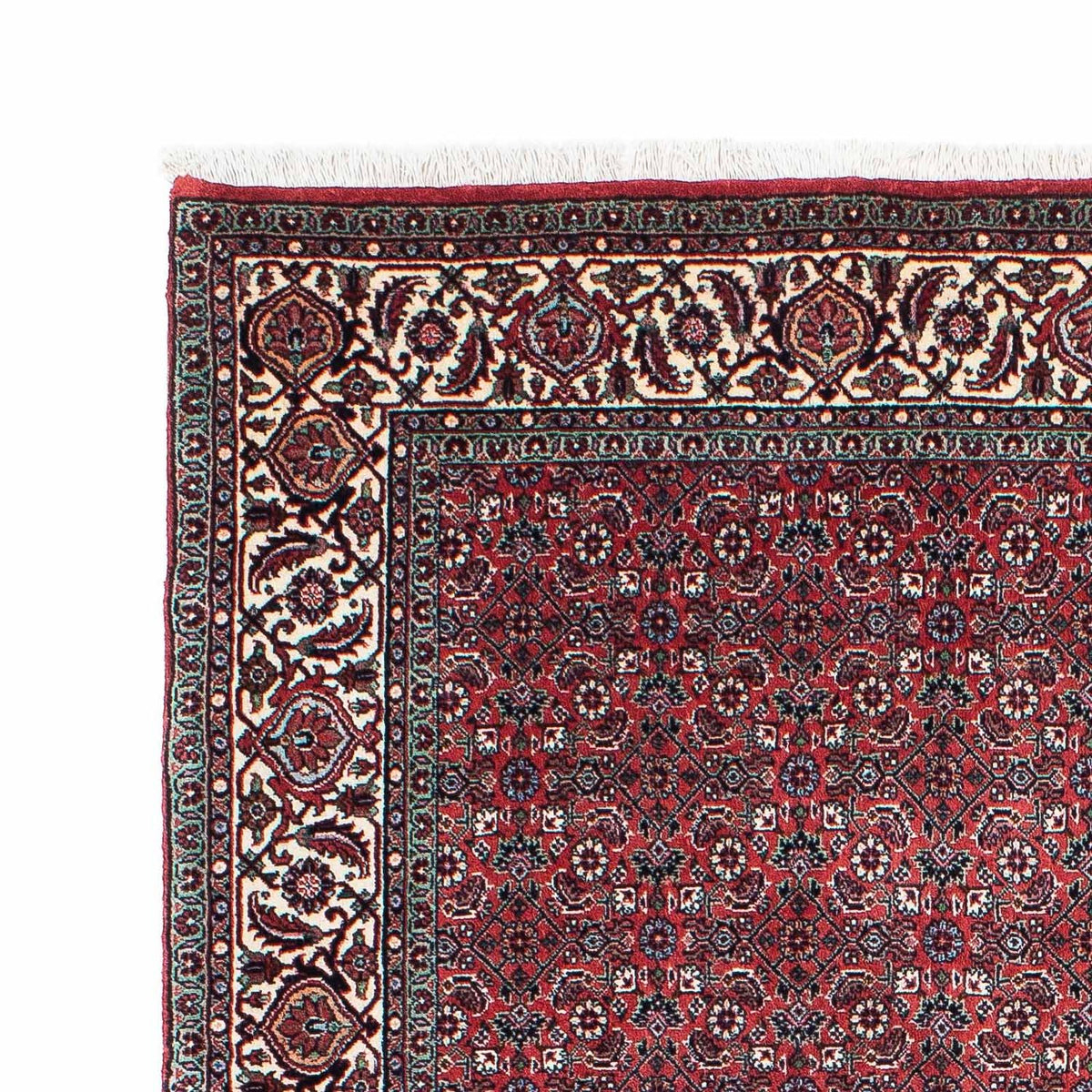 Tapis persan - Bidjar - 204 x 129 cm - rouge clair
