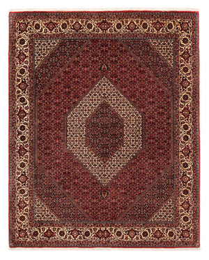Tapis persan - Bidjar - 254 x 204 cm - rouge foncé