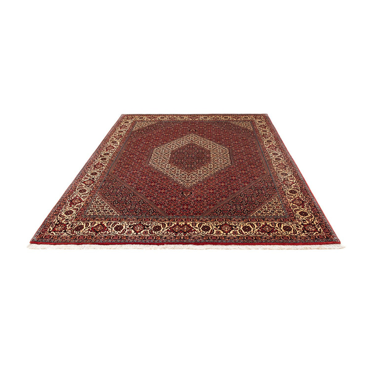 Tapis persan - Bidjar - 254 x 204 cm - rouge foncé