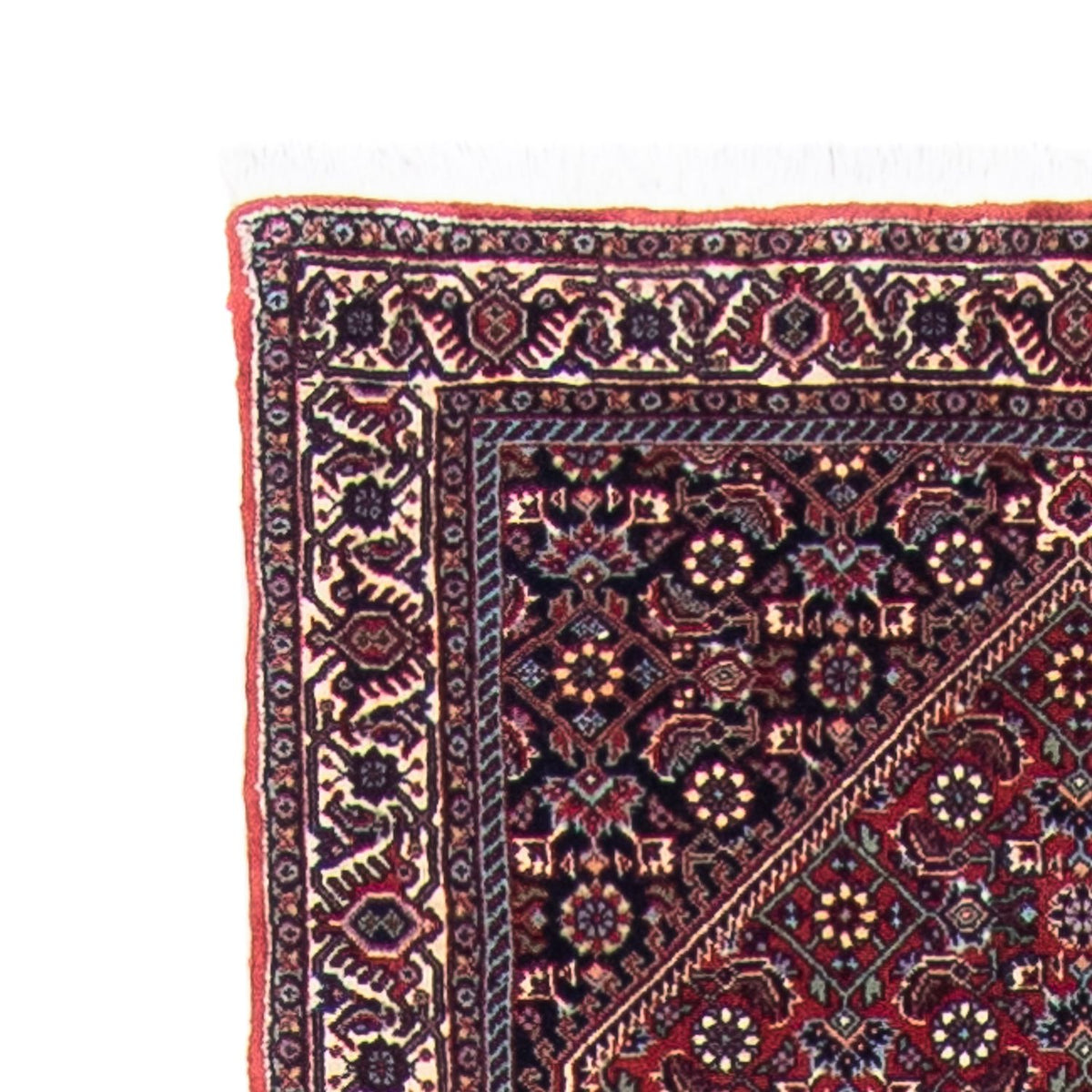 Tapis de couloir Tapis persan - Bidjar - 380 x 75 cm - rouge foncé