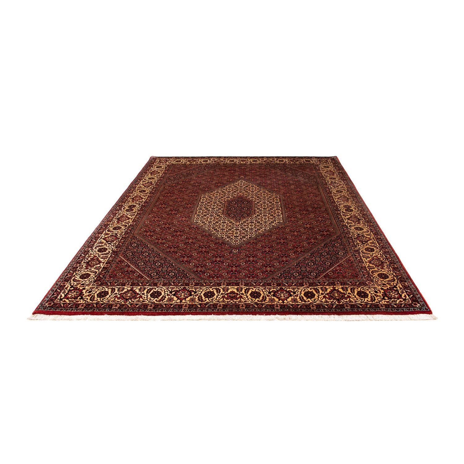 Tapis persan - Bidjar - 255 x 205 cm - rouge foncé
