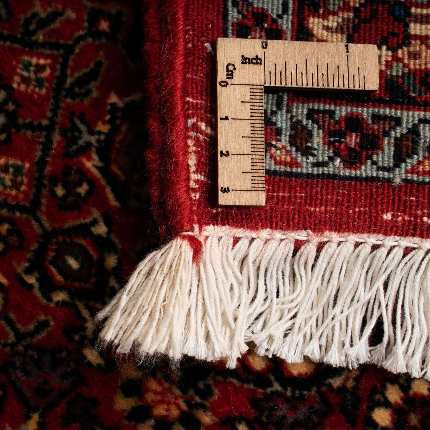 Tapis persan - Bidjar - 255 x 205 cm - rouge foncé