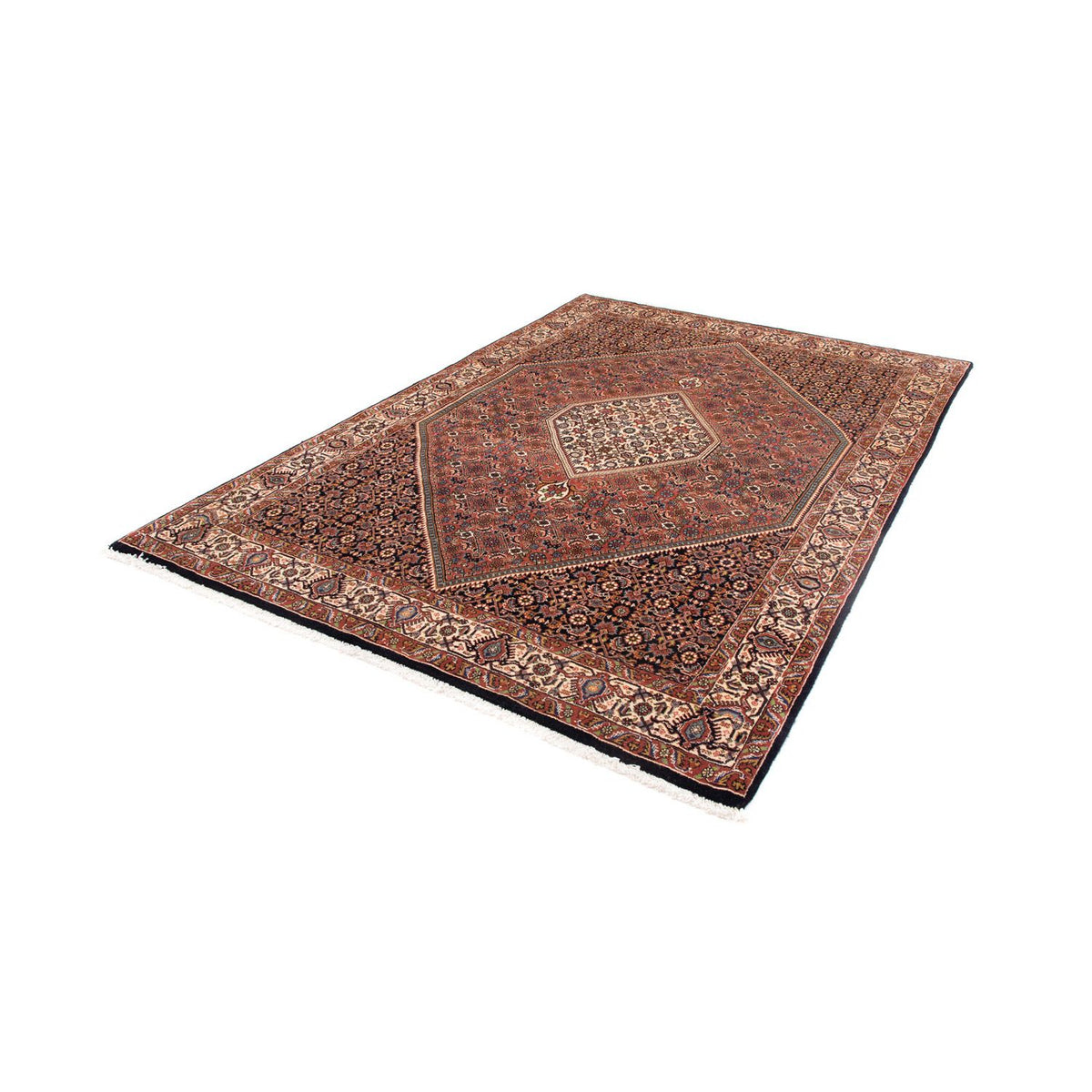 Tapis persan - Bidjar - 242 x 165 cm - rouge clair