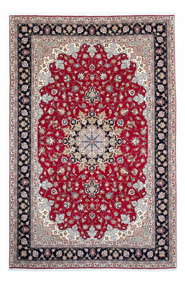 Tapis persan - Tabriz - Royal - 302 x 203 cm - rouge foncé