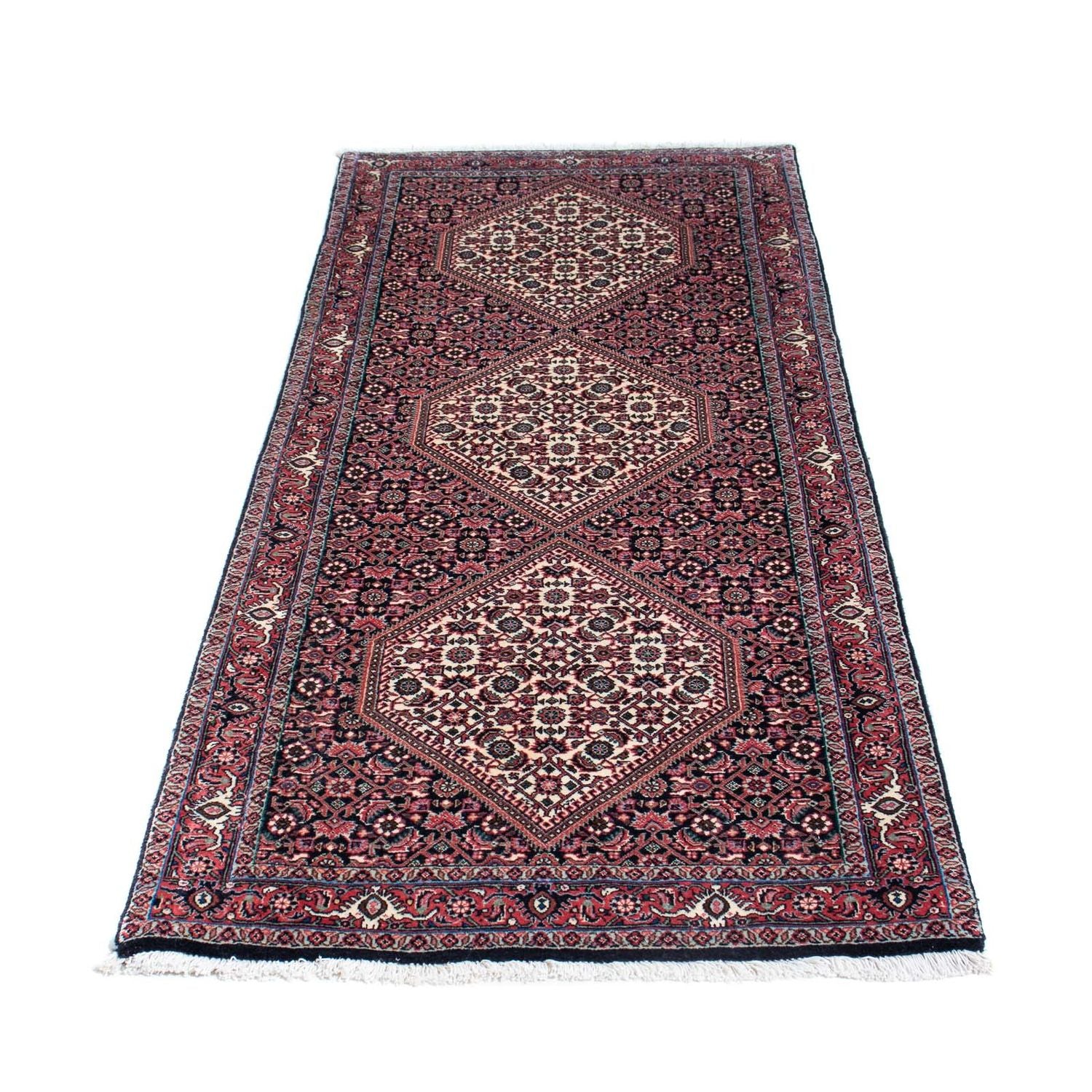 Tapis de couloir Tapis persan - Bidjar - 199 x 72 cm - bleu foncé