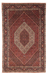 Tapis persan - Bidjar - 244 x 153 cm - rouge foncé