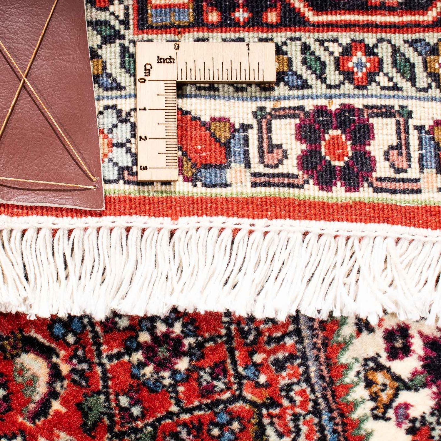 Tapis persan - Bidjar - 244 x 153 cm - rouge foncé