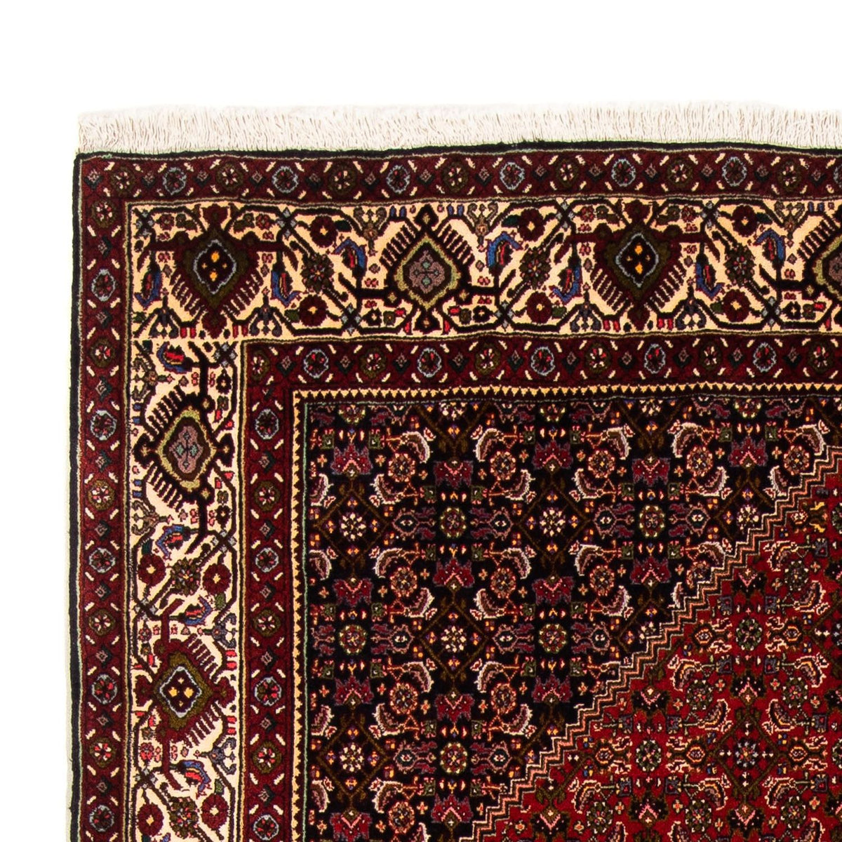 Tapis persan - Bidjar - 263 x 164 cm - rouge foncé