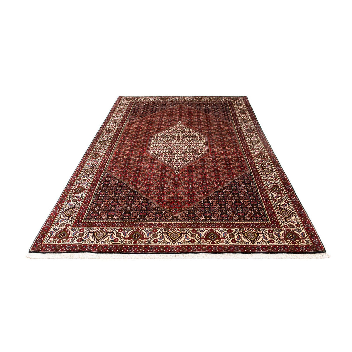 Tapis persan - Bidjar - 263 x 164 cm - rouge foncé
