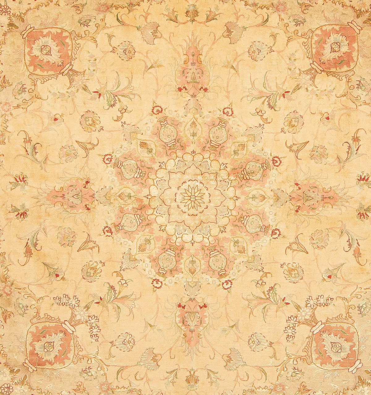 Tapis persan - Tabriz - Royal carré  - 203 x 200 cm - beige