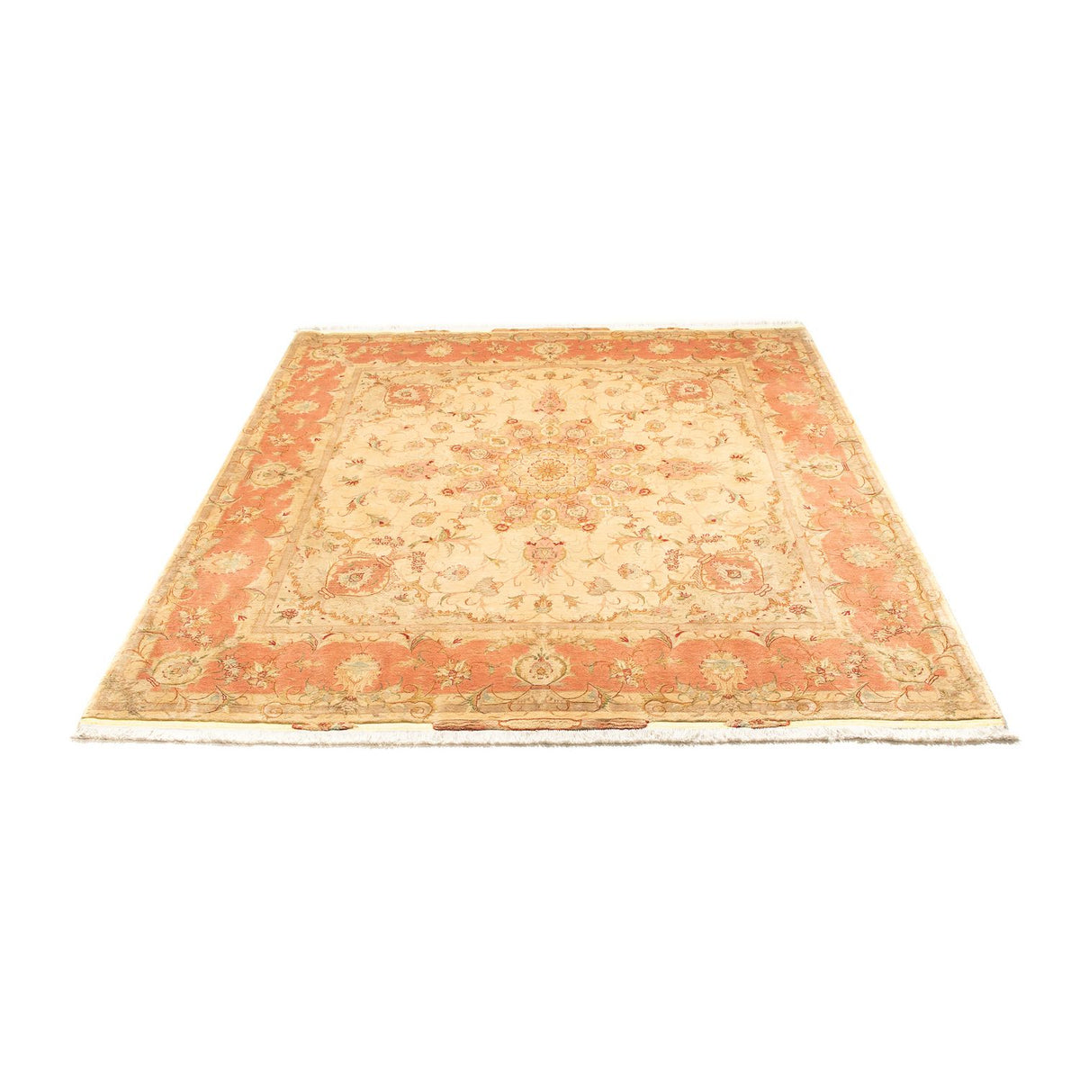 Tapis persan - Tabriz - Royal carré  - 203 x 200 cm - beige