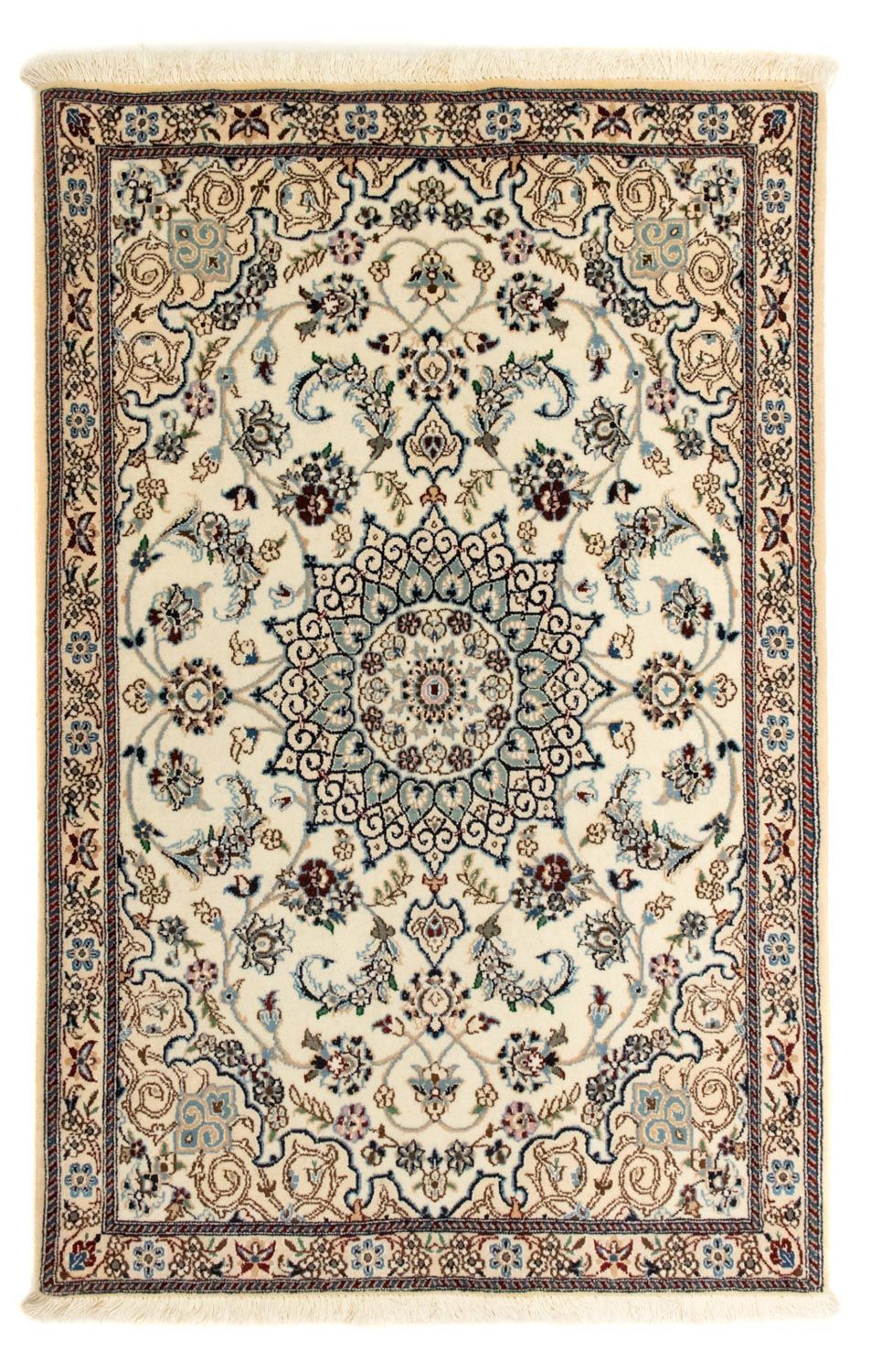 Tapis persan - Nain - Royal - 135 x 88 cm - beige